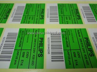 Adhesive Barcode Labels for Philips